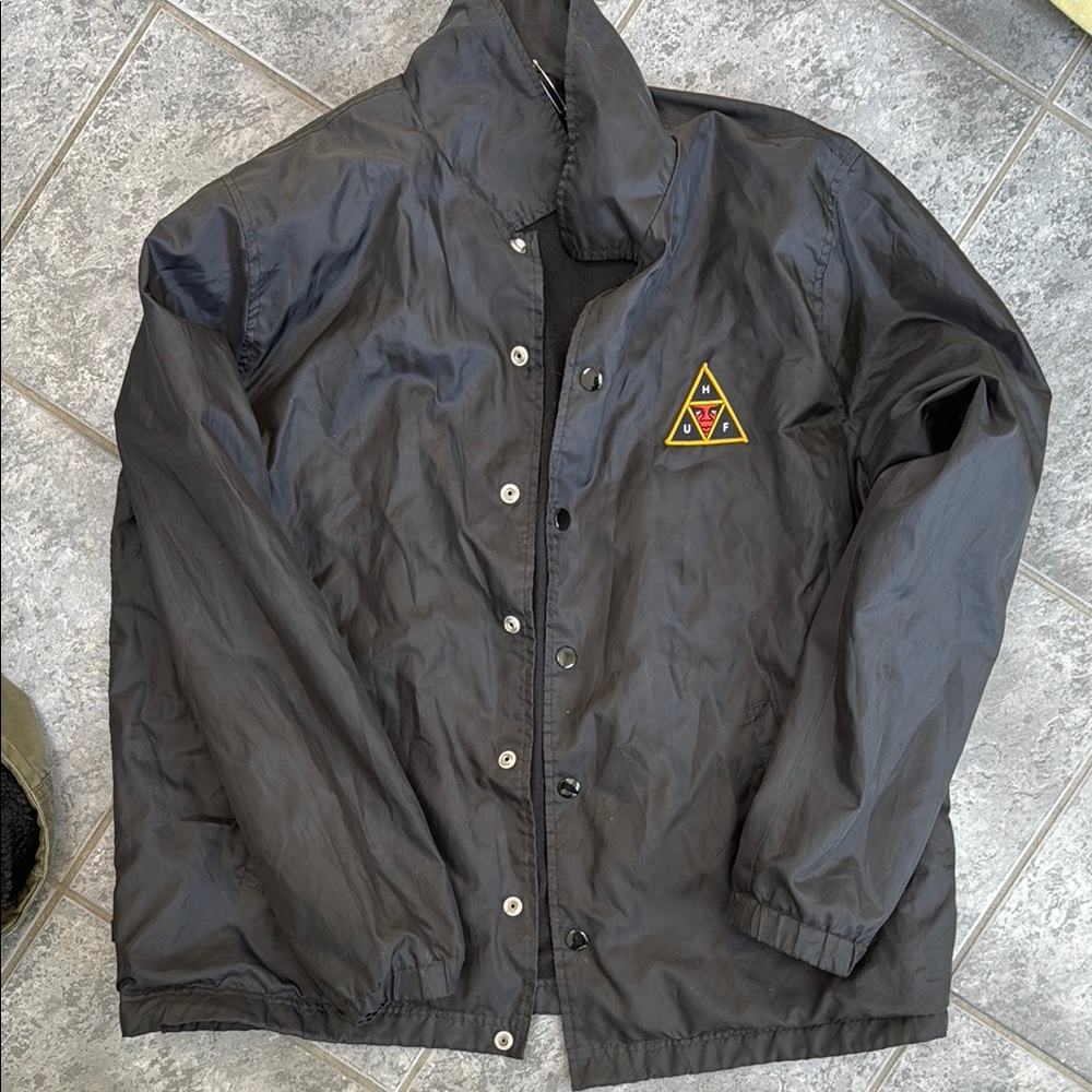 HUF x OBEY Collab Windbreaker Coaches Bomber Jacket 2016 Men's